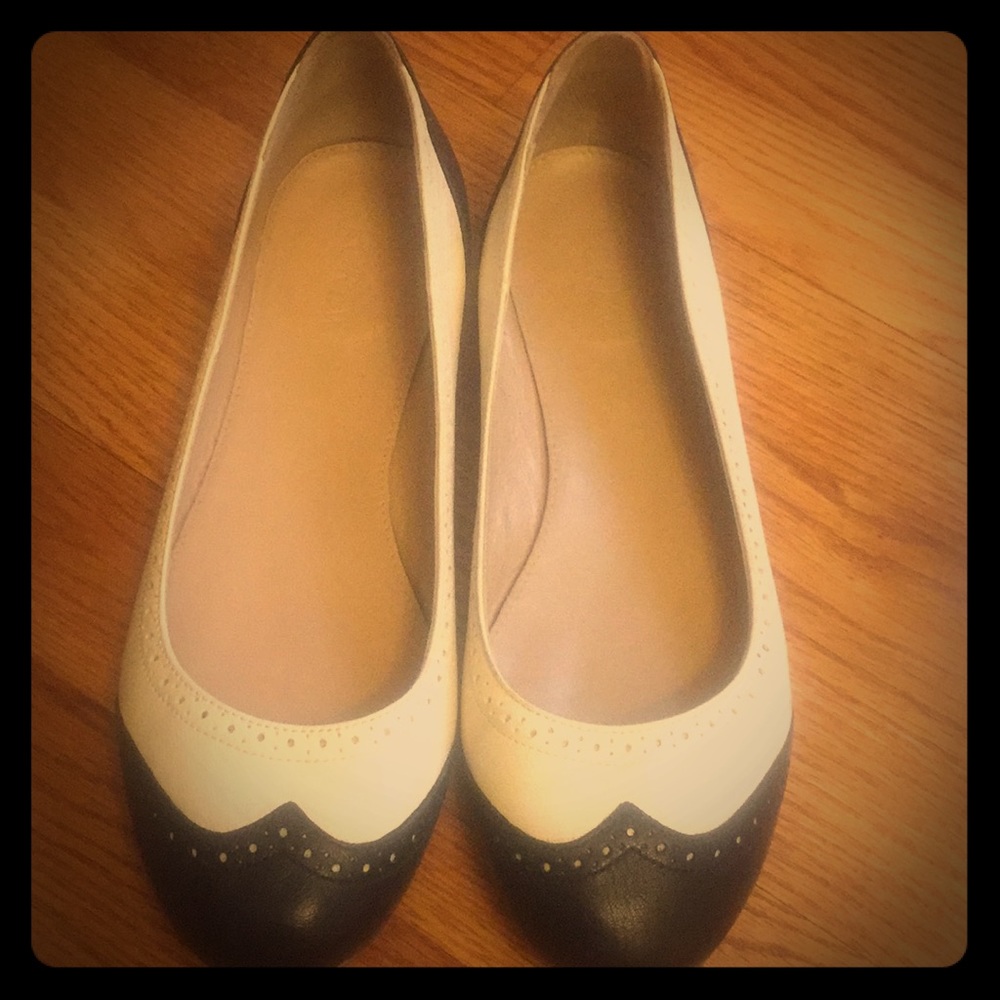 J Crew JCrew wingtip oxford ballet flats 7.5 Italy